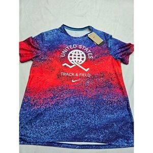 Nike Miler Team USA Edition Running Top Dri-Fit Track Field Mens Size L FJ3411